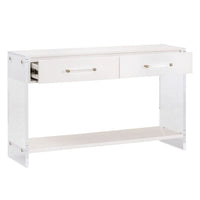 Sonia Pearl Shagreen & Lucite Console Table