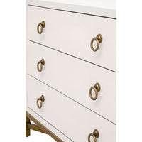 Strand Pearl Shagreen 3-Drawer Nightstand