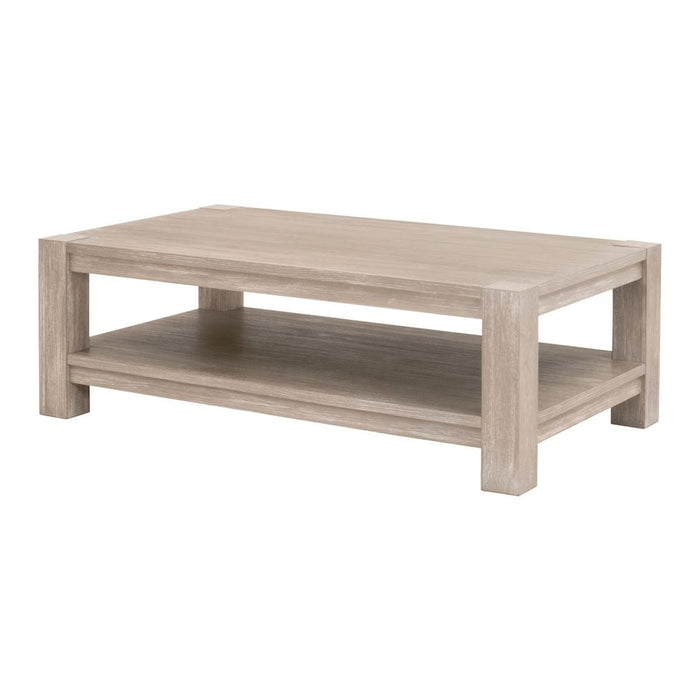 Adler Natural Gray Acacia Coffee Table - Table Side View | Bone & Brass