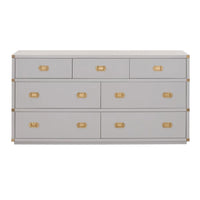 Bradley Dove Gray 7-Drawer Double Dresser