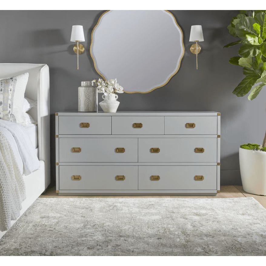 Bradley Dove Gray 7-Drawer Double Dresser