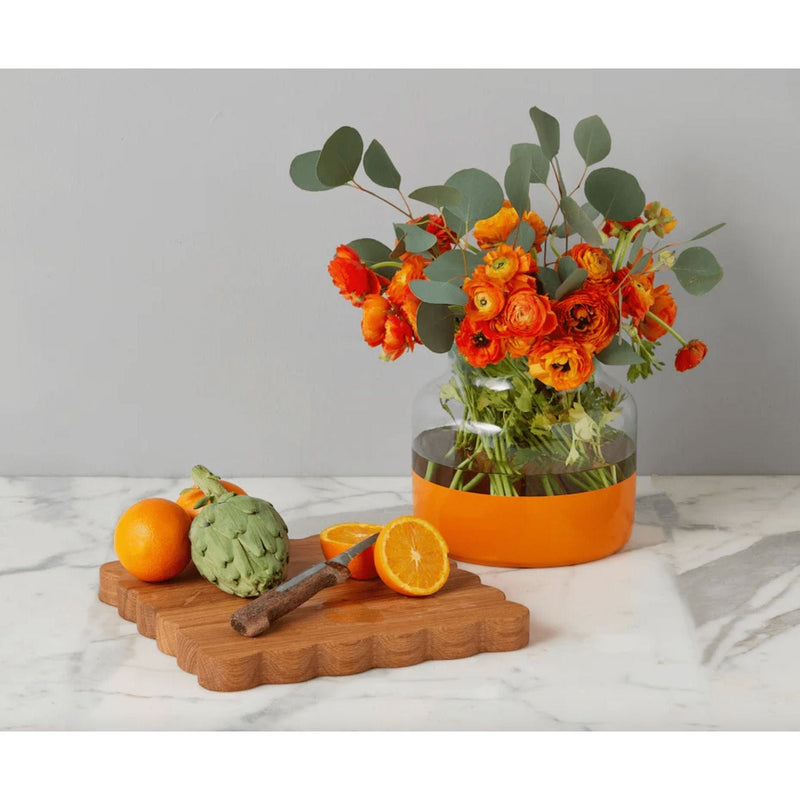 Orange Colorblock Flower Vase