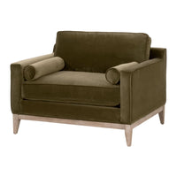 Parker Olive Velvet Post Modern Sofa Chair