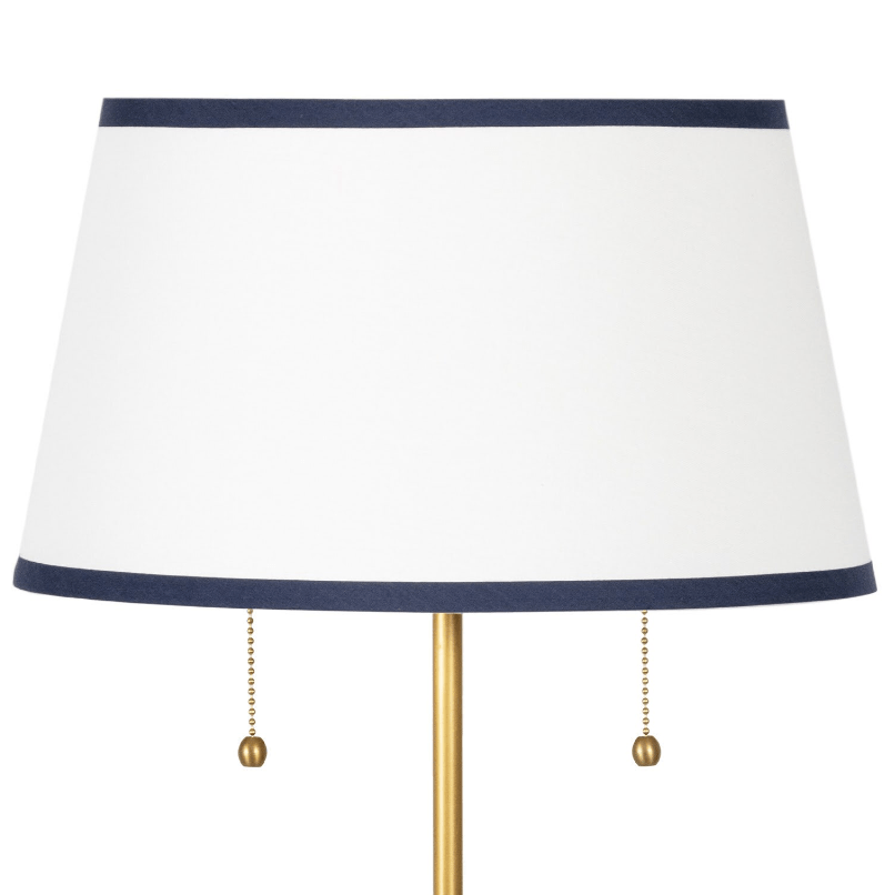 Southern Living Navy Trim Daisy Table Lamp