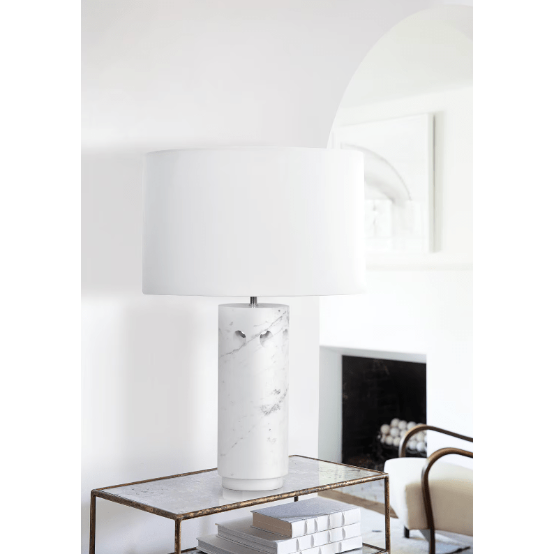 Odin White Marble Table Lamp