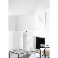 Odin White Marble Table Lamp