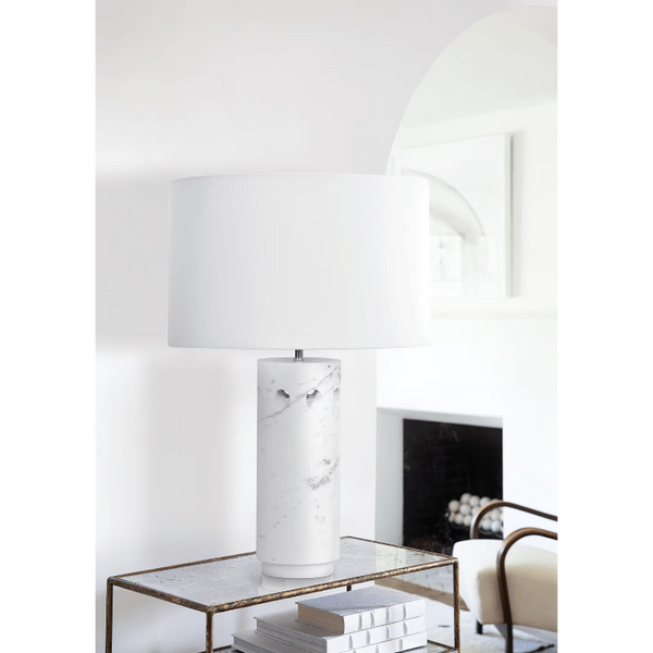 Odin White Marble Table Lamp