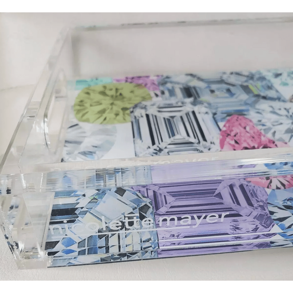 Large Acrylic Tray With Famous Designer Names