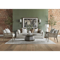 Coulter Burnished Brown End Table - Table Side View | Bone & Brass