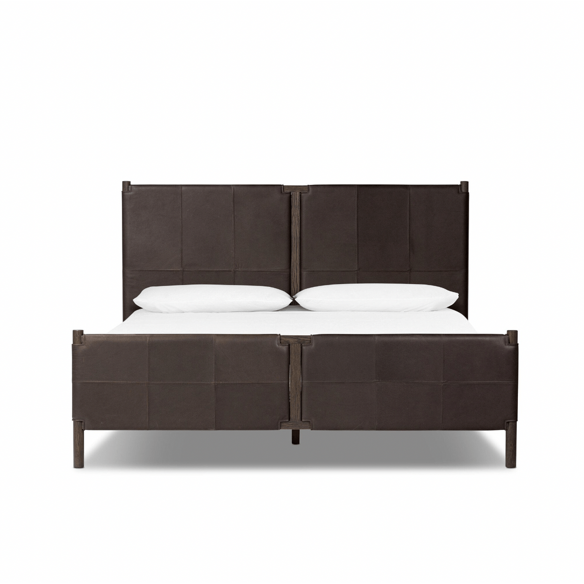 Salton Black Wood & Leather Bed