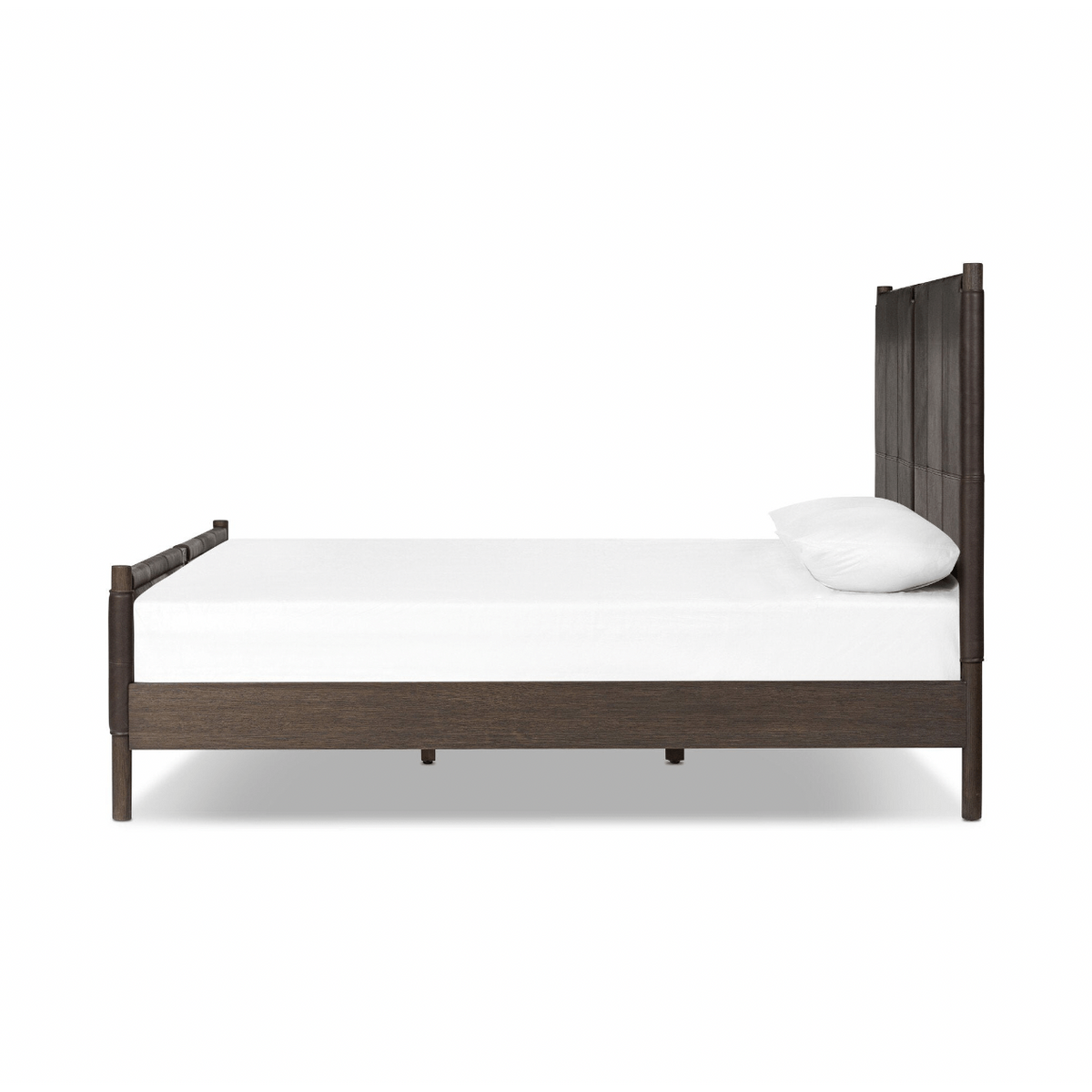 Salton Black Wood & Leather Bed