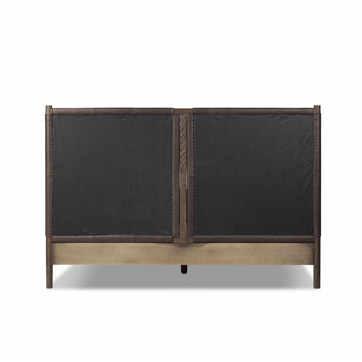 Salton Black Wood & Leather Bed