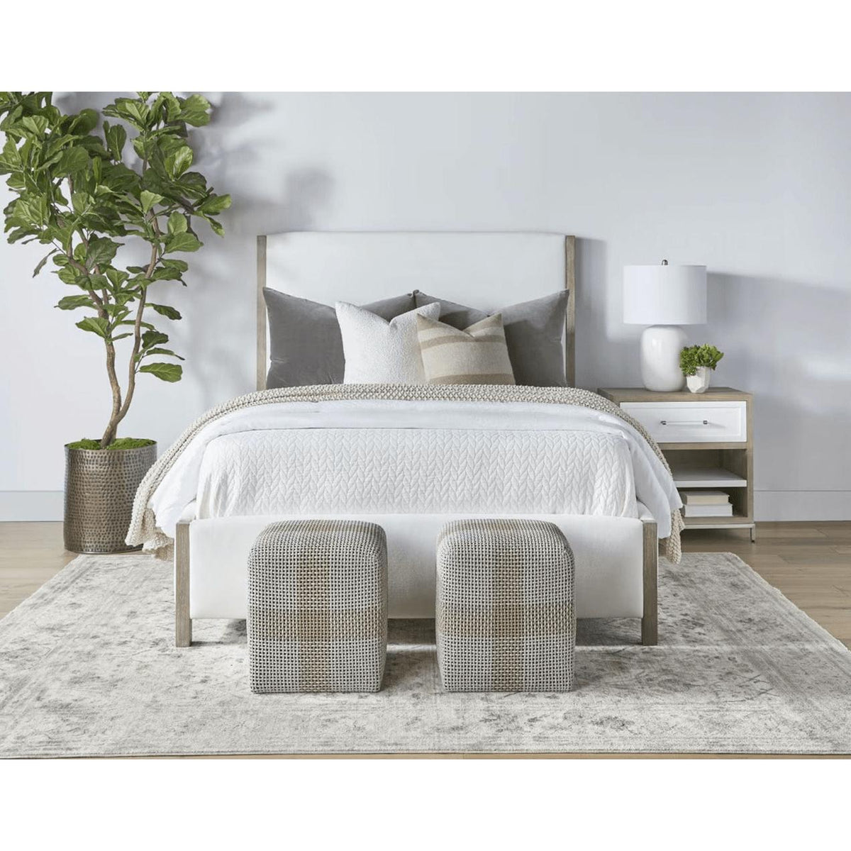 Emmett LiveSmart Pearl Bed - Bed Side View | Bone & Brass