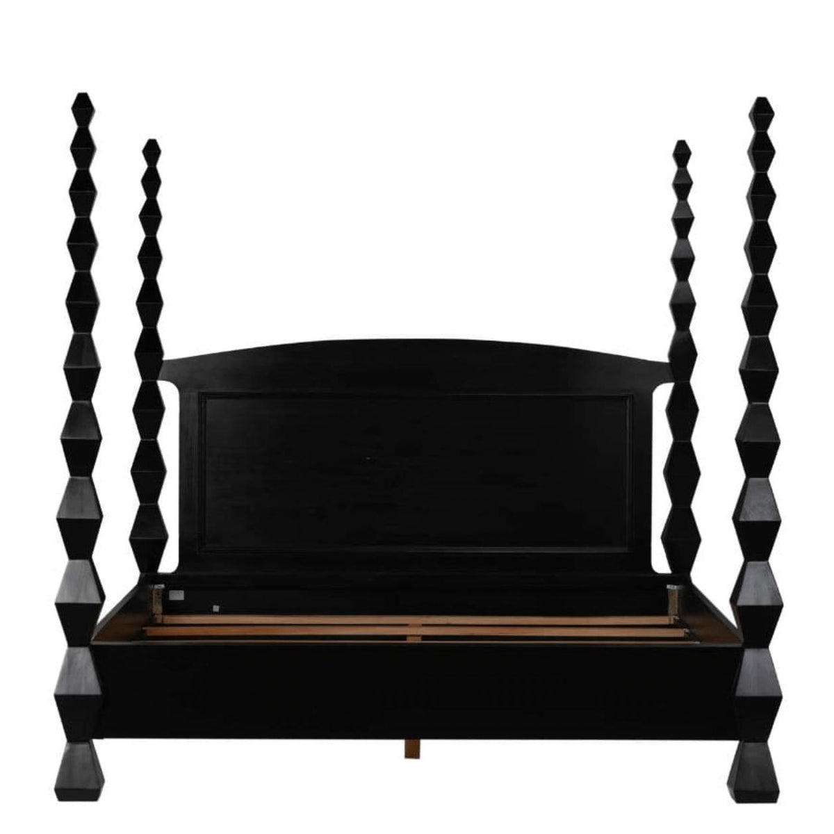 Brancusi Bed Hand Rubbed Black - Bed Frame Detail | Bone & Brass