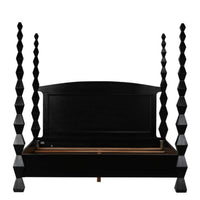 Brancusi Bed Hand Rubbed Black - Bed Frame Detail | Bone & Brass