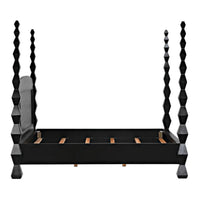 Brancusi Bed Hand Rubbed Black - Bed View | Bone & Brass