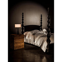 Brancusi Bed Hand Rubbed Black - Bed Headboard Detail | Bone & Brass