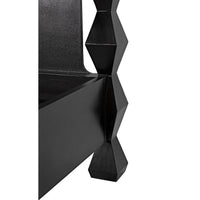 Brancusi Bed Hand Rubbed Black - Bed Side View | Bone & Brass