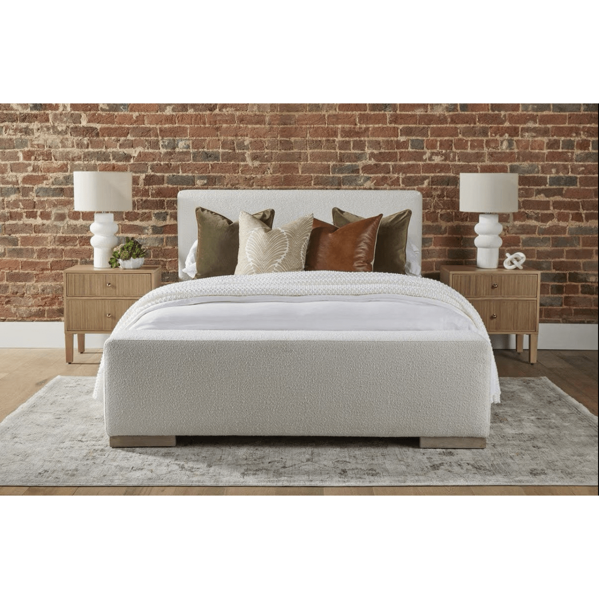 Warren Snow Boucle Bed