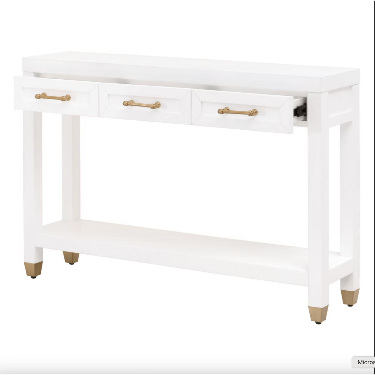 Stella Matte White Narrow Console Table