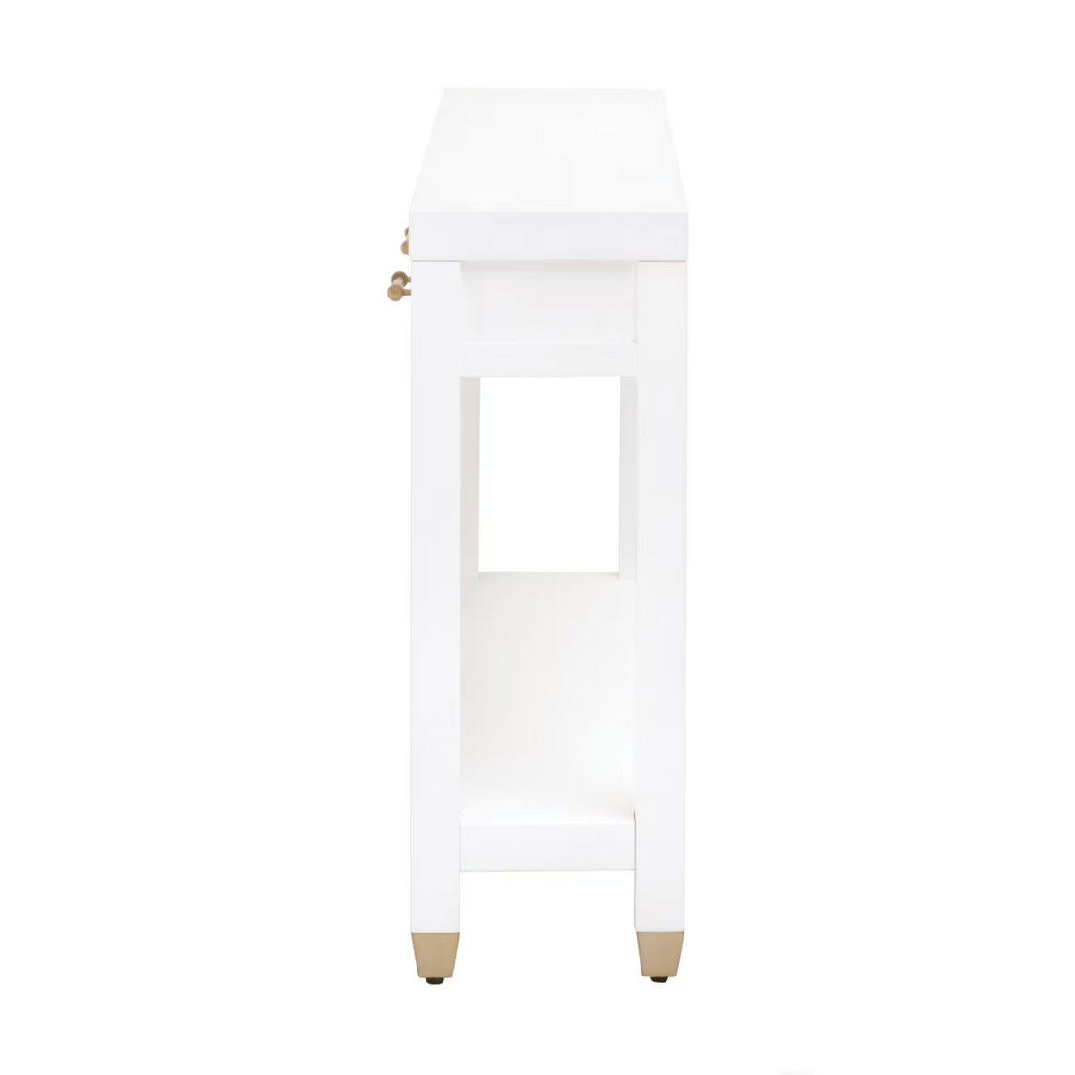 Stella Matte White Narrow Console Table