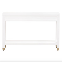 Stella Matte White Narrow Console Table