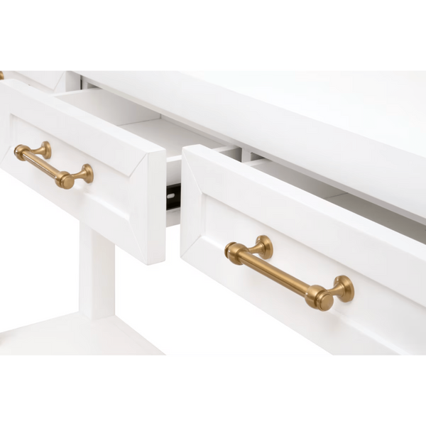 Stella Matte White Narrow Console Table