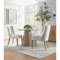 Connor 42" Grey Ash Round Dining Table - Table Side View | Bone & Brass