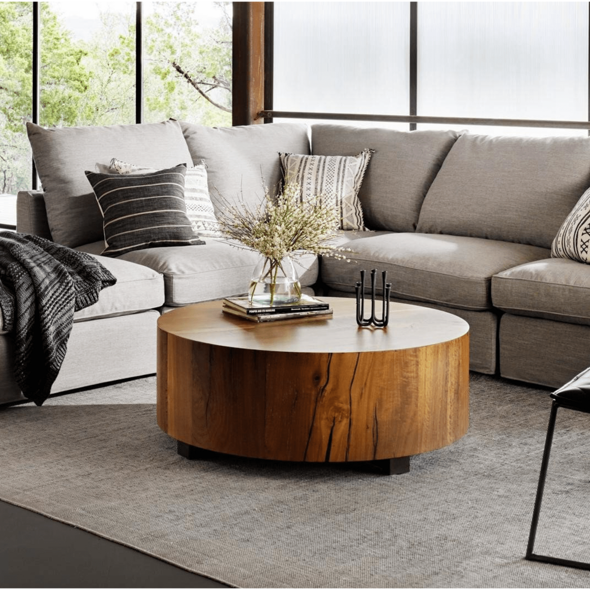 Heston Natural Yukas Wood Round Coffee Table