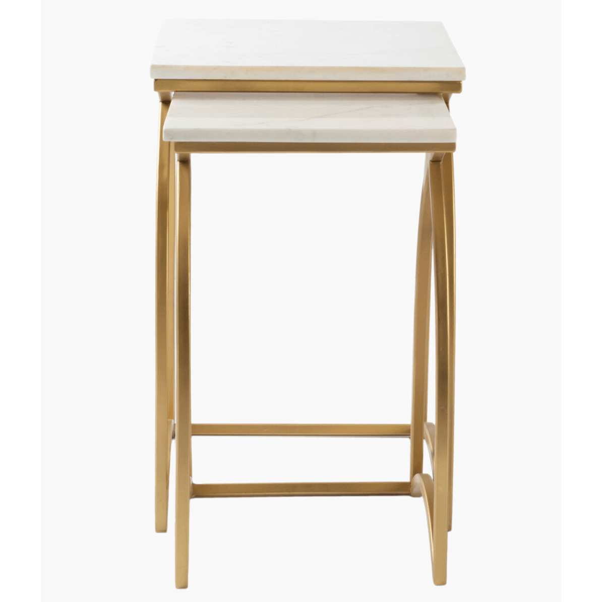 Evana Gold and Marble Nesting End Tables