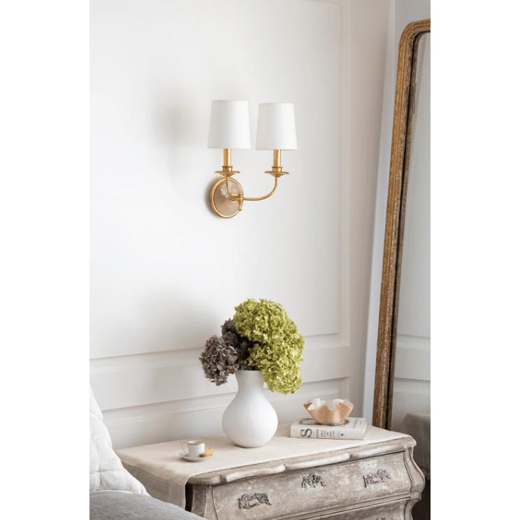 Fisher Sconce Double - Sconce Detail | Bone & Brass
