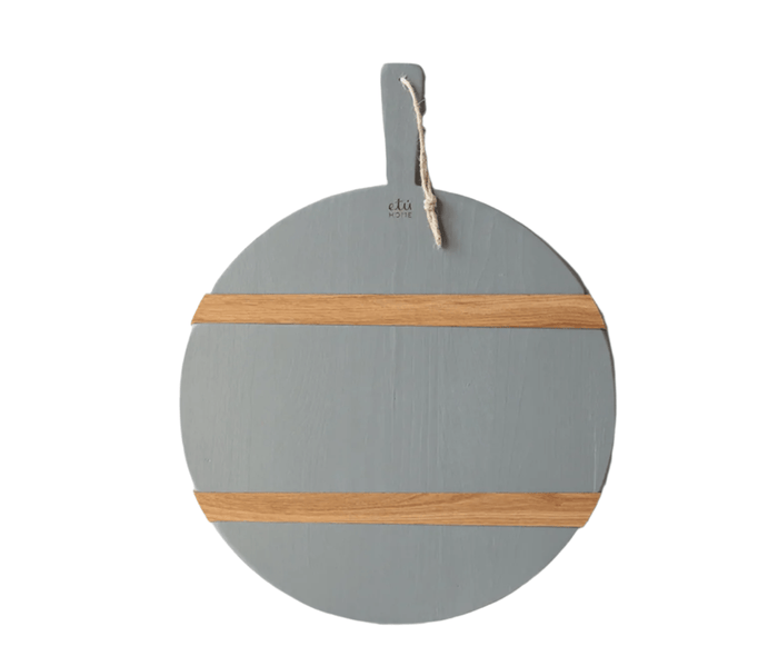 Grey Round Mod Charcuterie Board, Medium