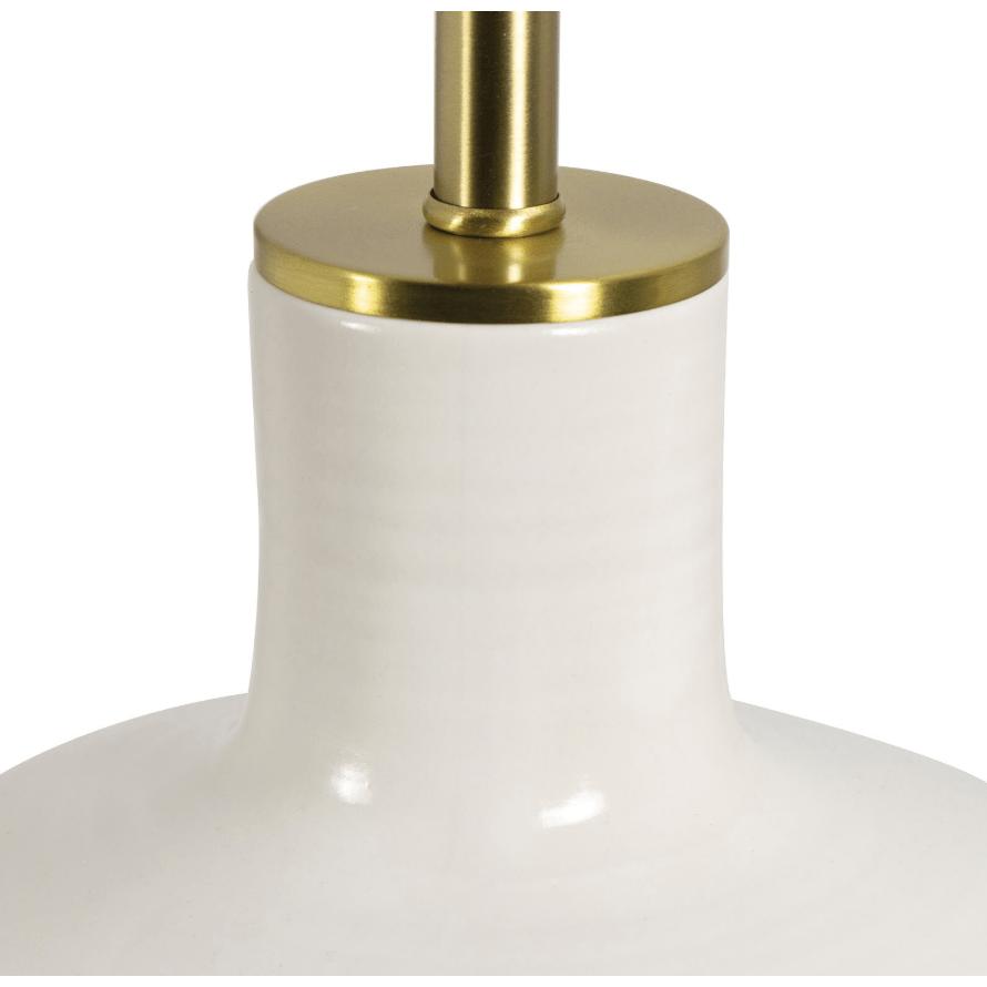 Sabina Ceramic Table Lamp - Lamp Base Detail | Bone & Brass