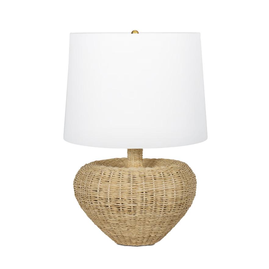 Avery Rattan Lamp | Bone & Brass