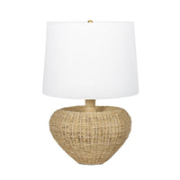 Avery Rattan Lamp | Bone & Brass