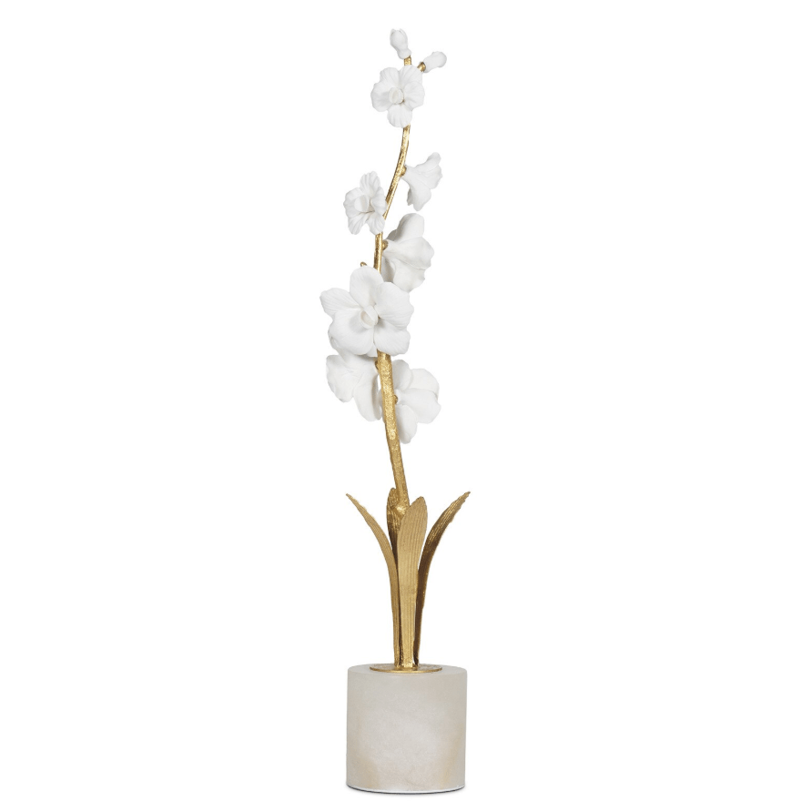 Thylane Orchid Sculpture - Upright and Curved Designs for Elegant Home Decor