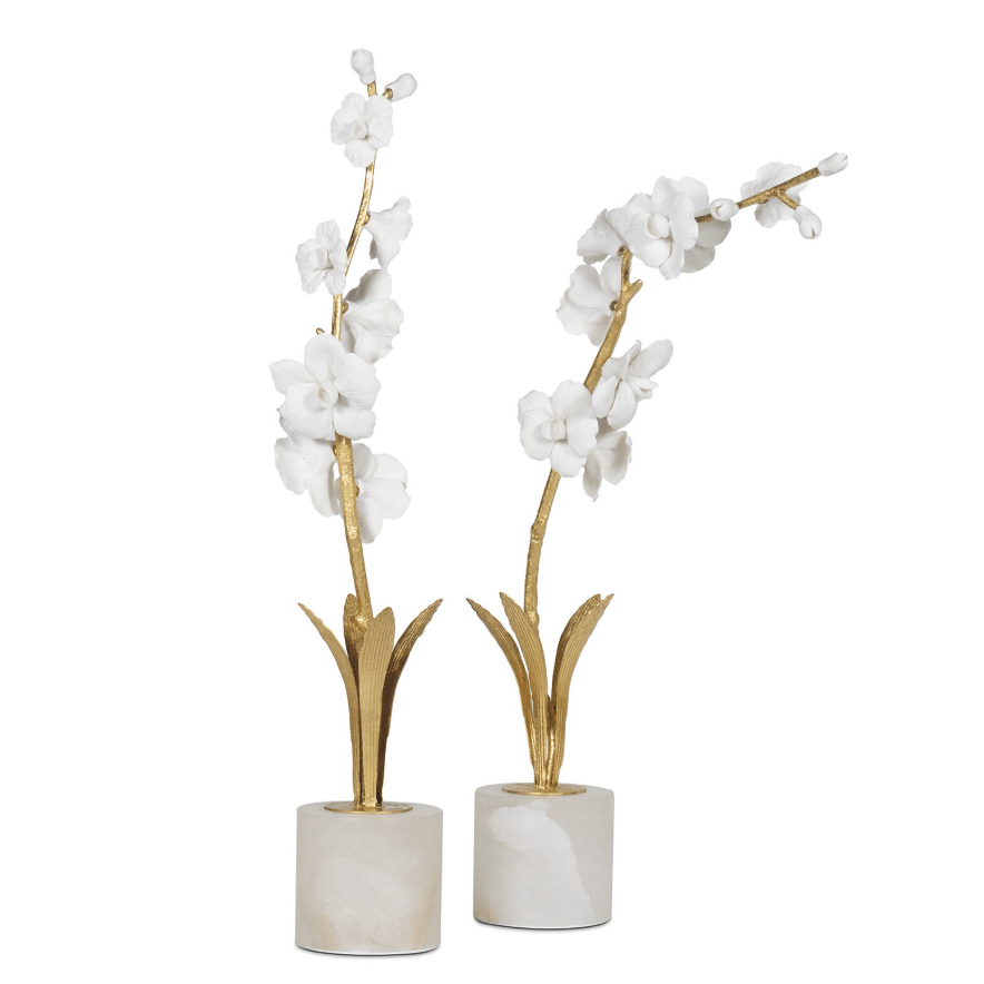 Thylane Orchid Sculpture - Upright and Curved Designs for Elegant Home Decor