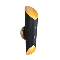 Vest Sconce with Natural Brass Interior