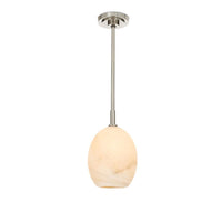 Artemis Pendant Alabaster Glass - Pendant Close Up | Bone & Brass