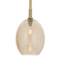 Artemis Pendant Single with Champagne Glass in Various Finishes