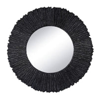 Slate Black Round Mirror | Bone & Brass
