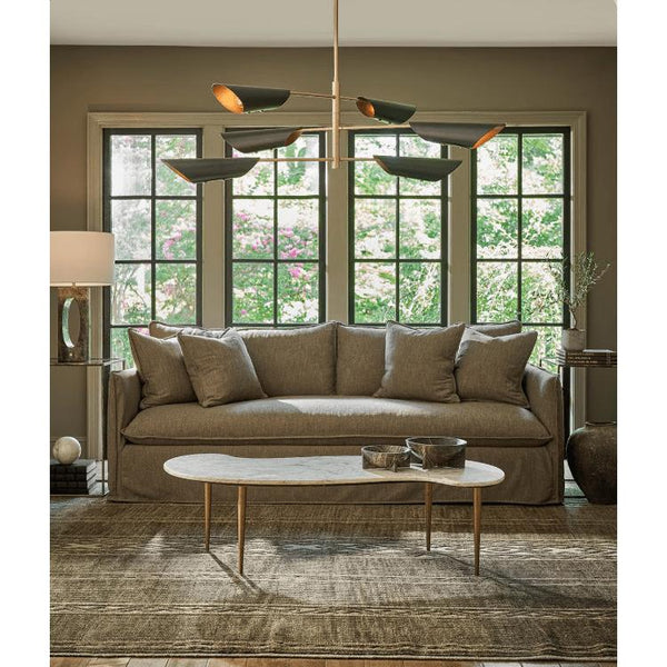 Vest Chandelier - White or Black Brass - Chandelier Detail | Bone & Brass