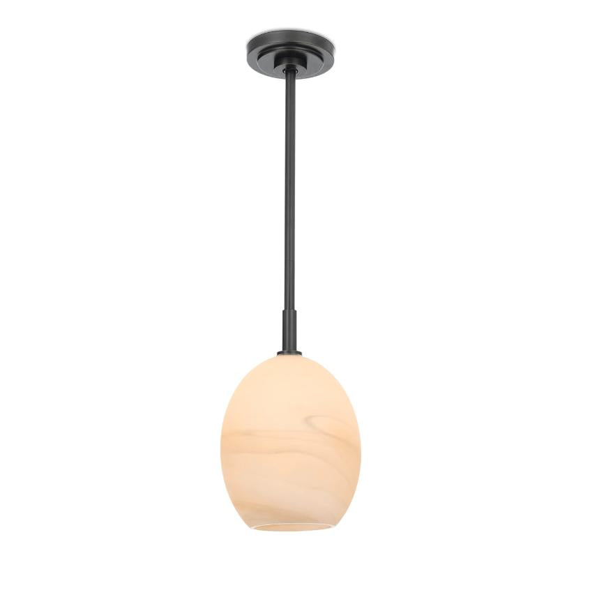 Artemis Pendant Alabaster Glass - Pendant Detail | Bone & Brass