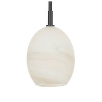 Artemis Pendant Single with Alabaster Glass in Polished Nickel, Oil Rubbed Bronze, Natural Brass