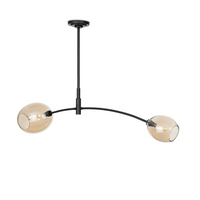 Artemis Pendant Double Oil Rubbed Bronze with Champagne Glass