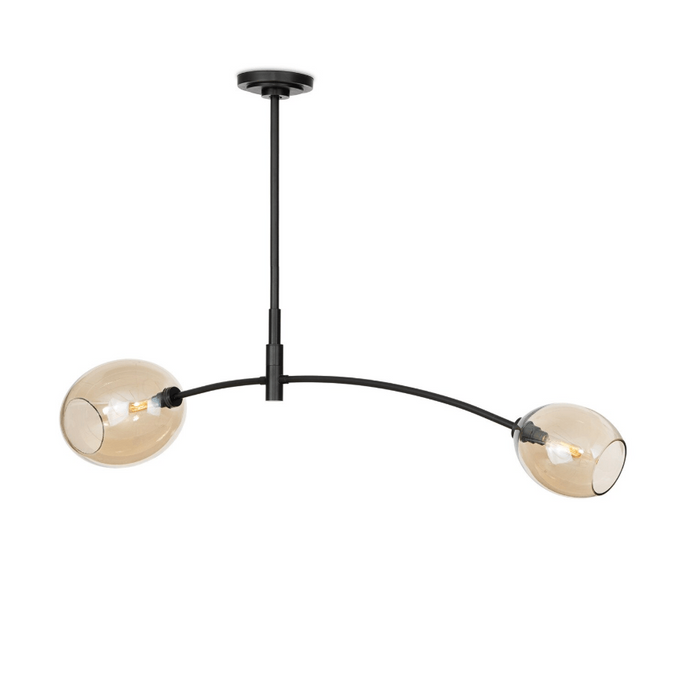 Artemis Pendant Double Oil Rubbed Bronze with Champagne Glass