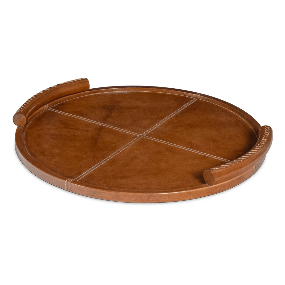 Forte Leather Tray Round