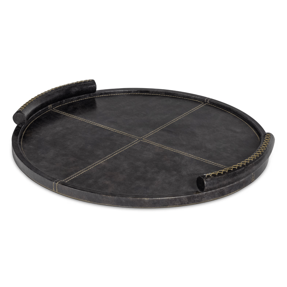 Forte Leather Tray Round