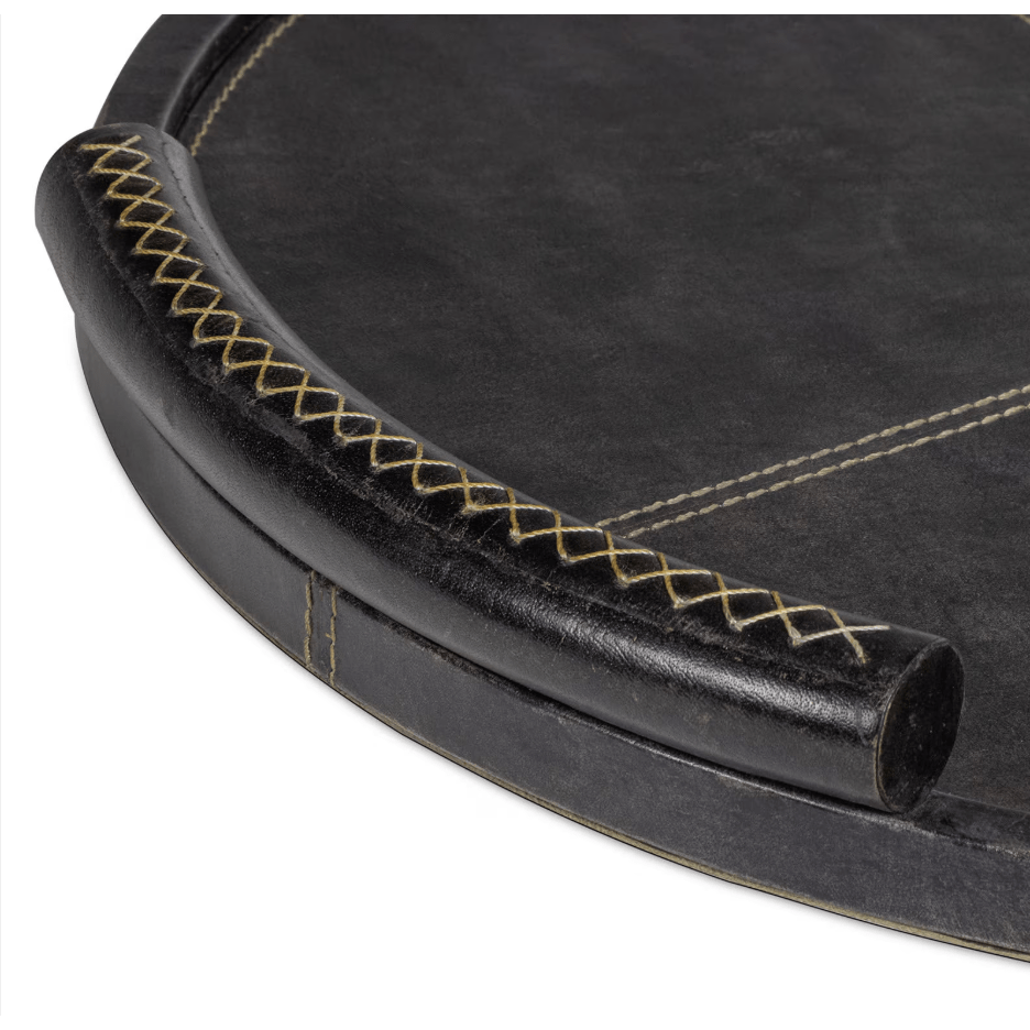 Forte Leather Tray Round