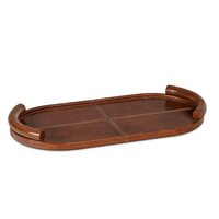 Forte Oval Leather Tray